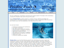 Tablet Screenshot of pristineswimmingpools.com